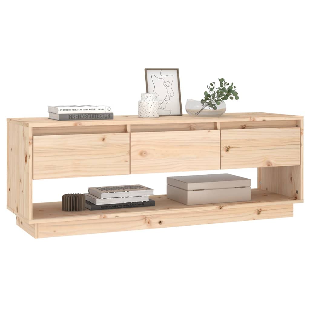 Stojak pod telewizor z litego drewna, 110,5 x 34 x 40 cm, meble do salonu, wielofunkcyjna kredens do sypialni, salonu, biura i stylowy