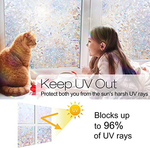 Película de privacidad para ventana rainbow rabbitgoo miniatura 4
