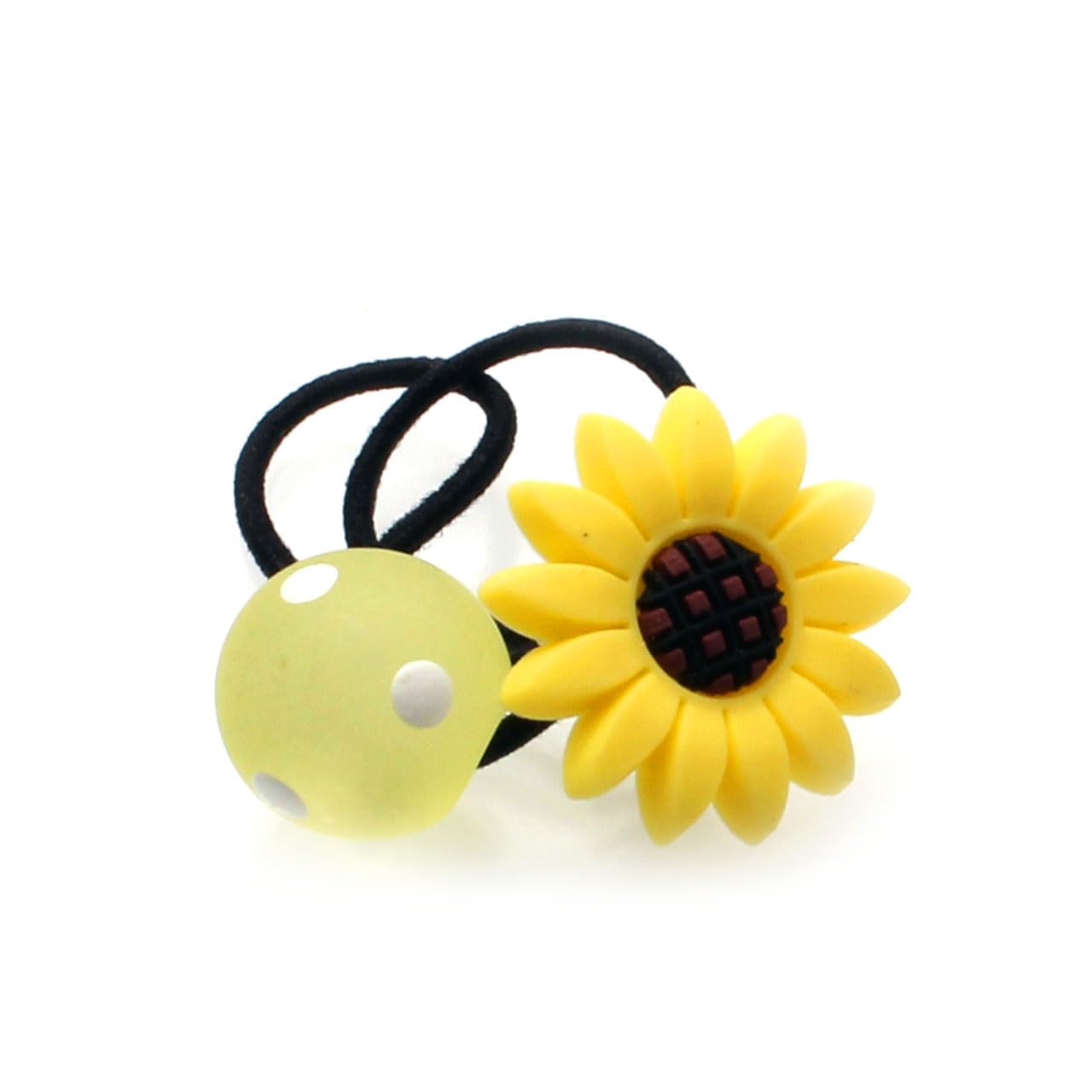 ꫛꫀꪝ硝子の髪飾り★ポンポネグラス★ヘアゴム「想像の花」yellow＆amber ꫛꫀꪝ硝子の髪飾り☆ポンポネグラス☆ヘアゴム 「想像の花