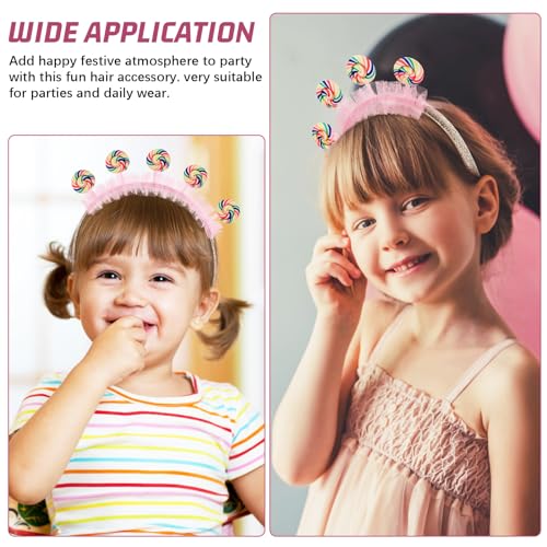 Image of 1Pcs Lollipop Headband Lollipop Headdress Candy Headband Candy Cartoon Food Princess Hair Accessories for Girls Women
