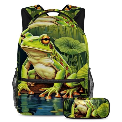Cartables de grande capacité Prince Grenouille pour les cours, le collège et les voyages