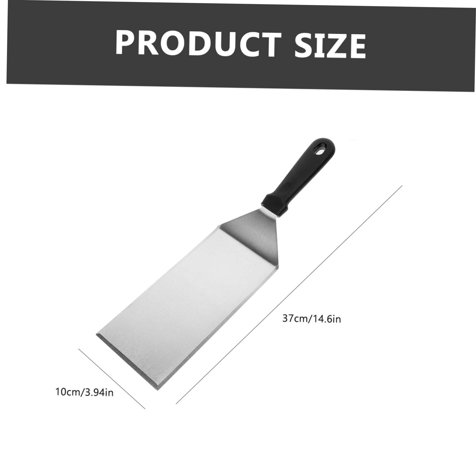 Spatola da Cucina e Manico in Pp in Acciaio Inossidabile Utensile Multiuso Set di 1 per Friggere e Mescolare per Barbecue e Uso Quotidiano in Cucina