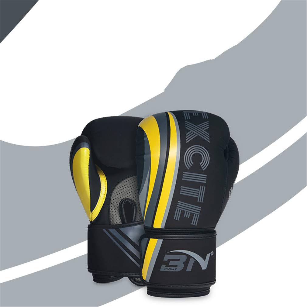 Formazione Professionale Boxe Guanti, Traspirante Materiale Molle dell'unità di Elaborazione, Muay Thai Training Completa Finger MMA Guanti per Adulti (10 Once 12 Once),Bianca,10oz