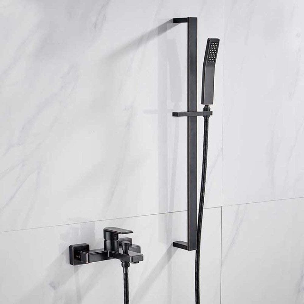 Robinet de douche mural en laiton bronze noir pour rénover une douche moderne