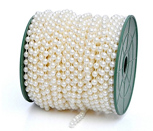 Ltvystore 82Feet/25Meter Length Roll Beige Pearl String Party Garland Wedding Centerpieces Bridal Bouquet Crafts Christmas Tree Decoration #TOP1