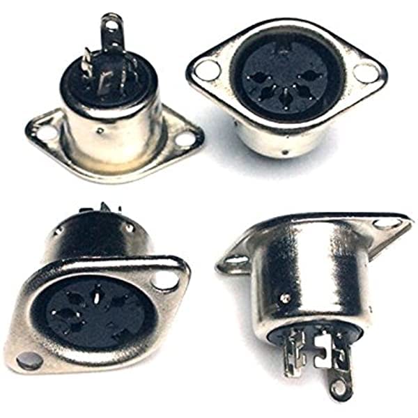 NECHU 5 Pin DIN Female Jack Socket Connector Panel Mount Soldering-4 Pack (B0BKP8Q1BY) Amazon Price History, Amazon Price Tracker