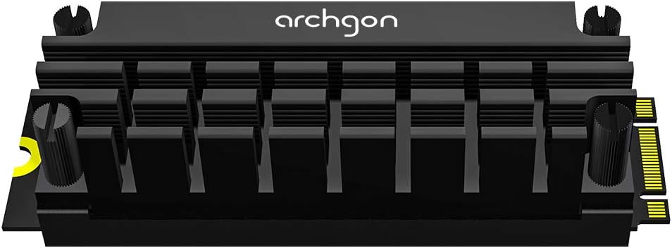Archgon HS-1110 SSD Heatsink Cooler for PCIe NVMe M.2 2280 SSD for Workstation Server Rugged Computer IPC Industrial Computer Gaming PC Use (Black)
