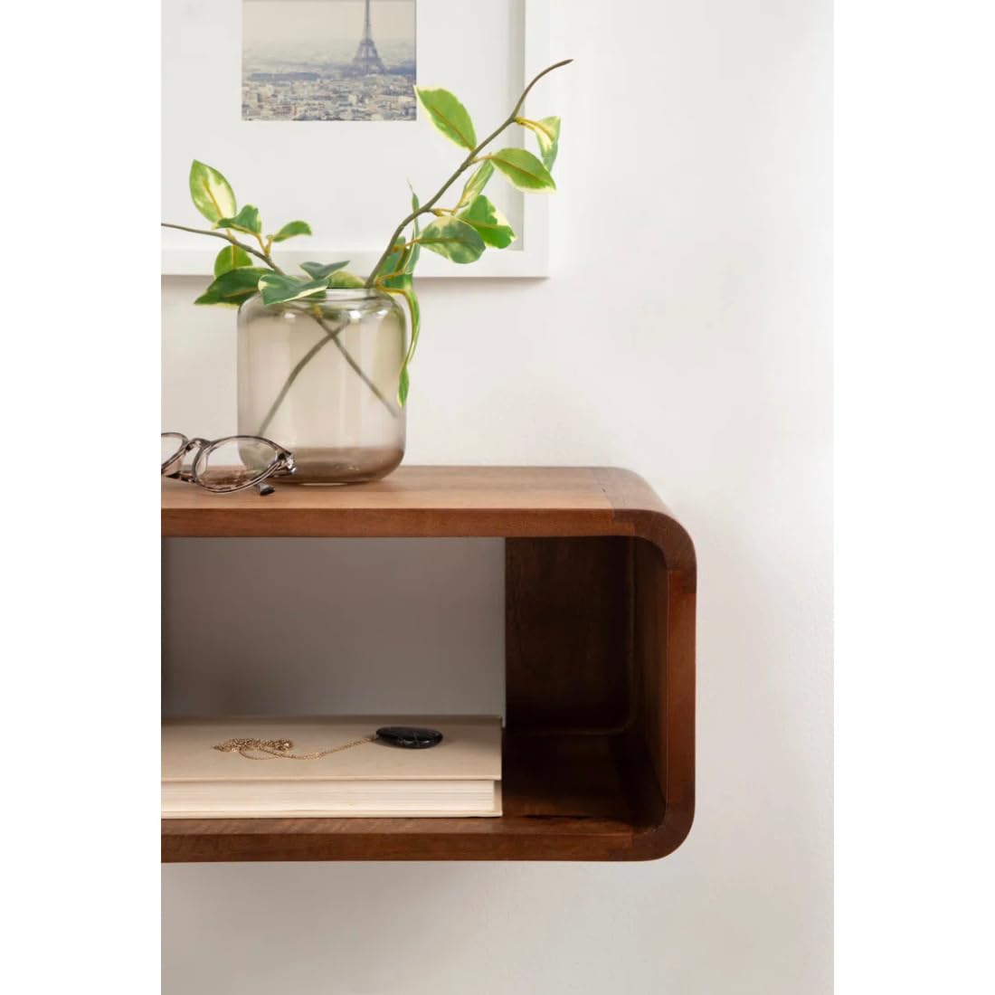 Wooden Expert Floating Nightstand with Extra Space, Wooden Bedside Table for Bedroom Nightstand Lamp Table Handmade Bedside Table Modern Floating Nightstands 2