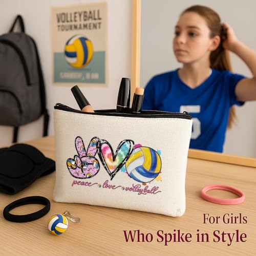 Volleyball gifts for teen girls Set Volleyball gifts Volleyball funny socks Volleyball earrings Volleyball Makeup Bag 50Pcs Volleyball Stickers-5Pcs Volleyball gifts2