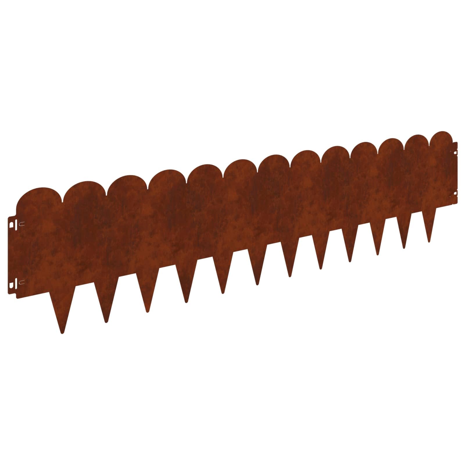 Gazonrand 10 szt. 103 x 25 cm Stal nierdzewna