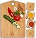 KITCHEN ART Bamboo Cutting Board - 4 Coasters Included - Easy To Clean Butcher Block - Eco-Friendly Construction - Absolute Serving Set - Large Sized Grain Board - Professional Kitchen Accessories