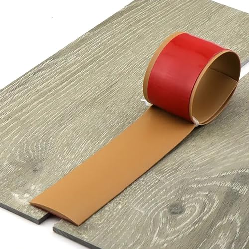 Tira de Umbral de Autoadhesivo, Perfil de Transición de PVC, Tiras de Transición de Piso, para Juntas Entre Suelo Y Baldosa(Brown,7.6 * 200cm)