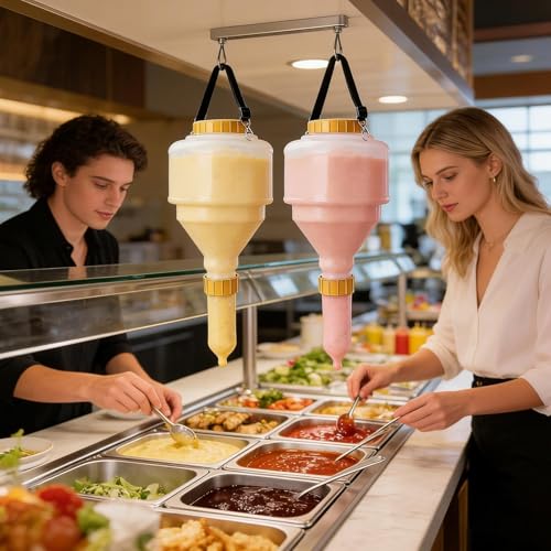 Bouteille à condiments pour restaurant et camion avec sangle réglable