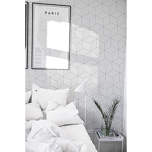 Papier peint cubes géométriques op 208x146 cm pour meubles - 2
