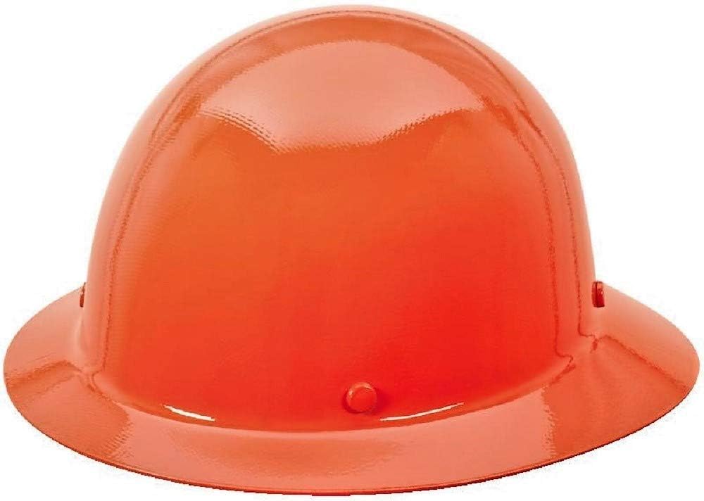 MSA Safety 454673 skullgard full-brim protectora Sombrero w/staz-on Suspensión, Naranja, estándar