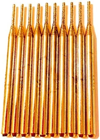 DrillGlass 10 Pack of 1/20" Diamond Drill Bits | Fits Your Rotary Tool, Drill or Drill Press ! Compatible with Dremel | Drill Bits for Glass and Jewelry | Beginner'sInstructions Included (12018RB)