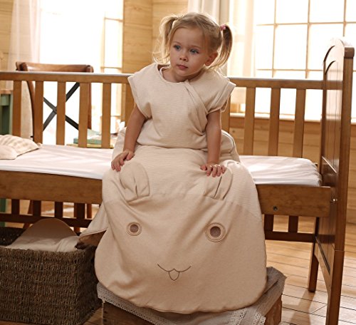 Ouyun Baby Organic Sleeping Bag Autumn Detachable Sleeve Wearable Blanket,X-Large,3.5 Tog #TOP3
