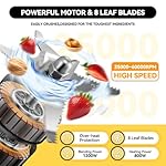 ASH01-B 59Oz Blenders for Kitchen with Heating, 1200W Adjustable 26000-60000RPM High Speed Food Processors Black Professional blender with Keep Warm 14 Functions Auto Clean for Smoothies Soups Sauces - Image 5