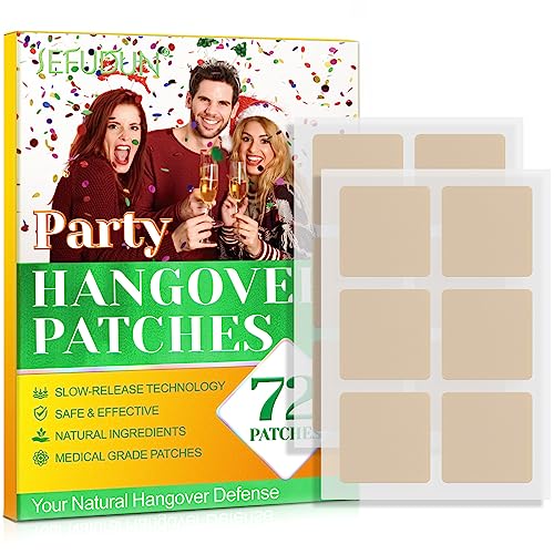 Kater-Pflaster, wasserfeste Party-Pads – After-Party-Recovery-Patch, Rettung, erfrischt aufwachen und die Nacht genießen mit hautfreundlichem Patch, nachhaltige Freisetzung (72er-Pack)