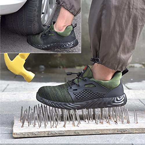 Image of SUADEX Steel Toe Shoes for Men Women Indestructible Steel Toe Sneakers Lightweight Work Safety Shoes Puncture Proof Composite Toe