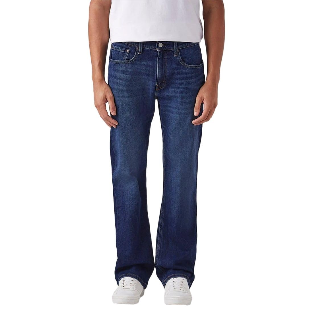 levi's Men's 527 Dark-Blue Bootcut fit mid Rise Jeans-picture-13