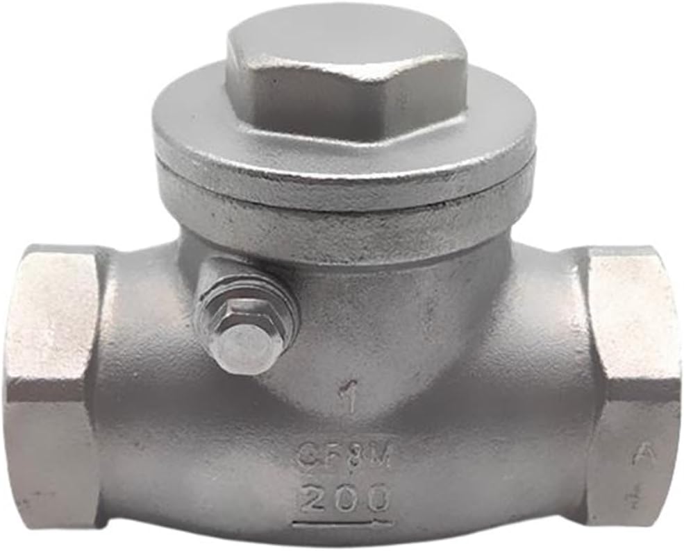 1pc 304/316 Stainless Steel BSPT 1/4" 1/2" 3/4" 1" 1-1/4" 1-1/2" 2" Female Thread Horizontal Check Valve(3/4",SS304)