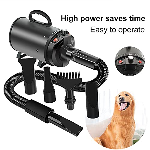 dogii dogii Dog Hair Dryer Quick Dry 2800W Noise Reduction Pet Hair Dryer Home Use Professional Stepless Adjustable… - Image 7