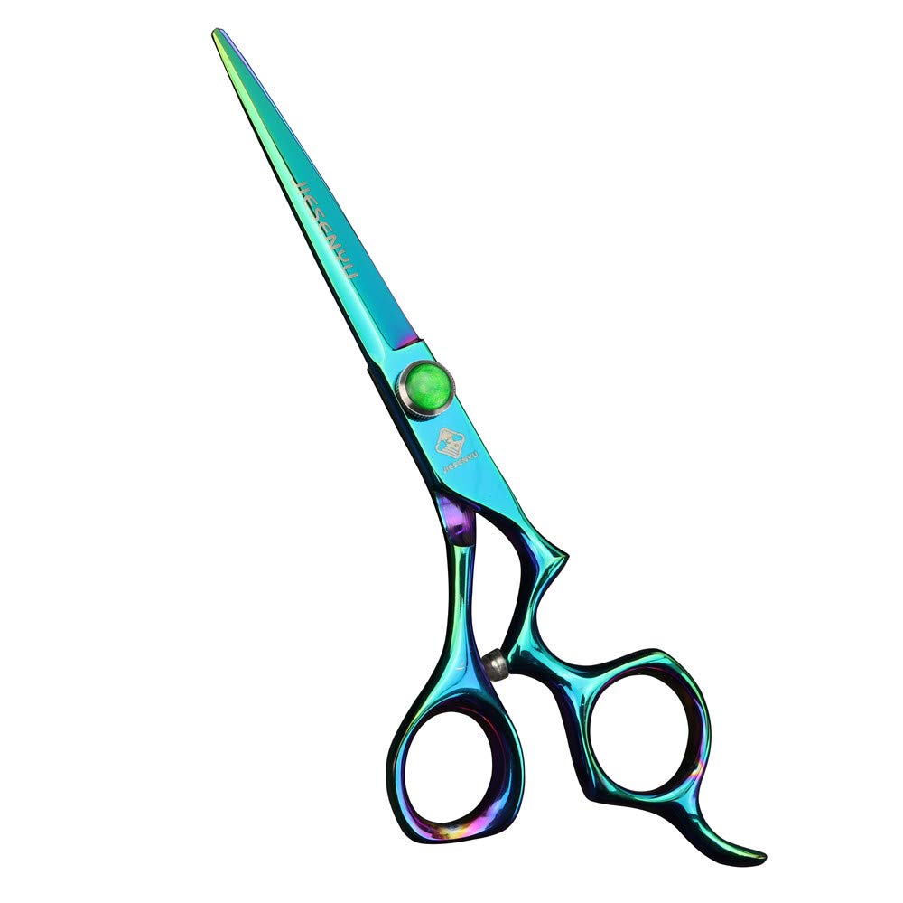 JIESENYU Kit profesional de corte de pelo tijeras de peluquería juego de herramientas de peluquería kit de corte de pelo de acero inoxidable con peine y funda para hombres y mujeres (tijeras de corte)