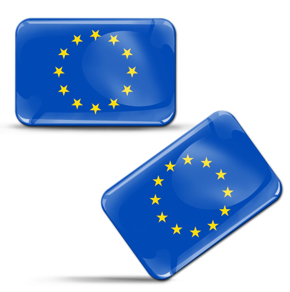 Biomar Labs Naklejka na flagę samochodu 3D żelowy emblemat Domed Badge zestaw 2 sztuk F 244