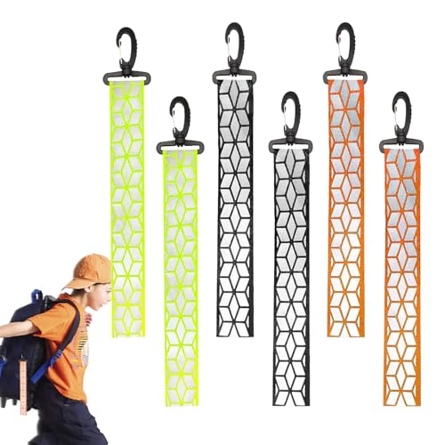 TAG KEYCHAIN - STAPS PENDIENTES REFLECTAR SEGURIDADES | FOB de llave reflectante | Sangre de la correa colgante azulejos impermeables colgantes | Mejor para deportes nocturnos de bicicleta de rotación