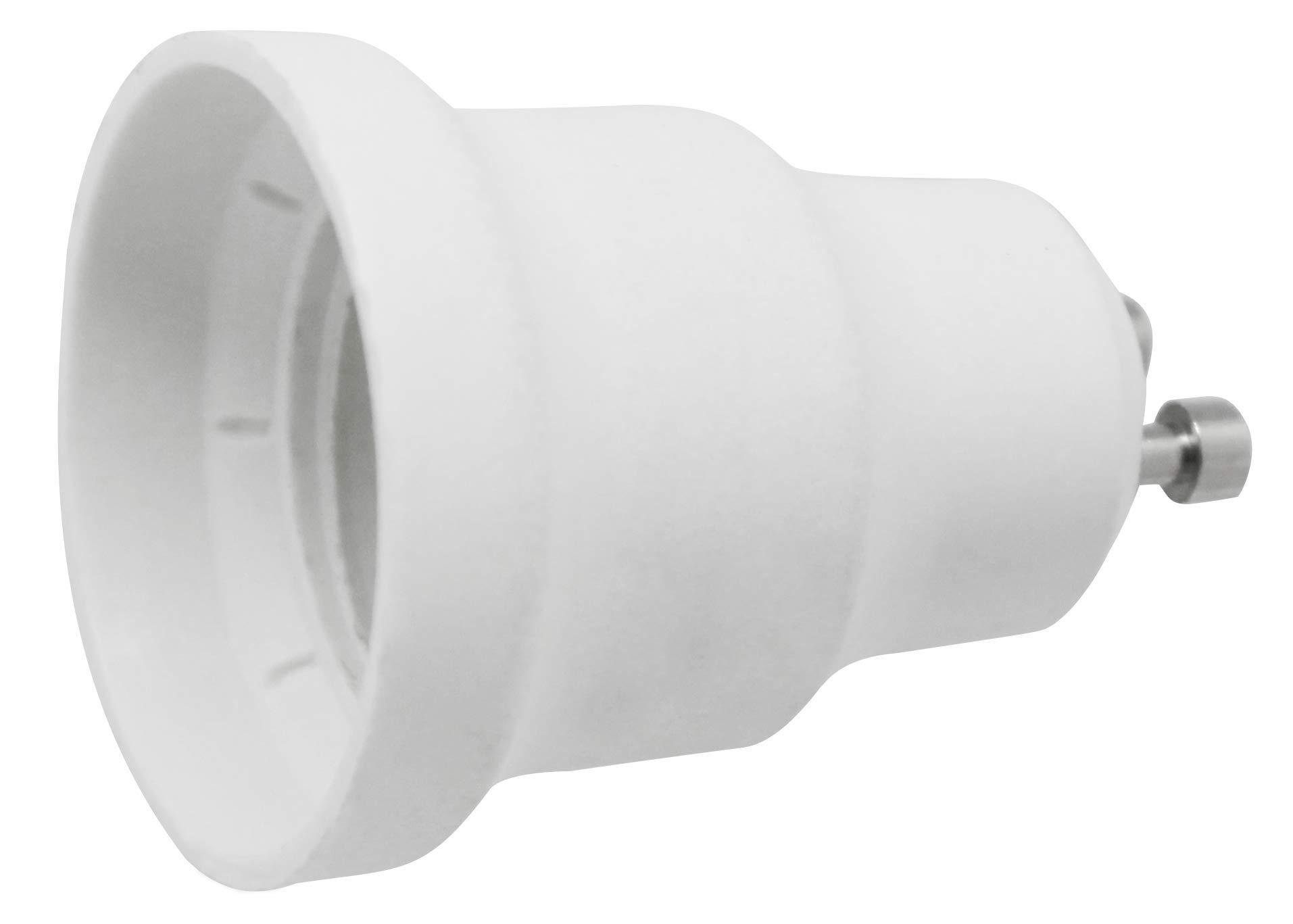 Electraline 71193, Portalámparas convertidor adaptador de GU10 a E27, blanco