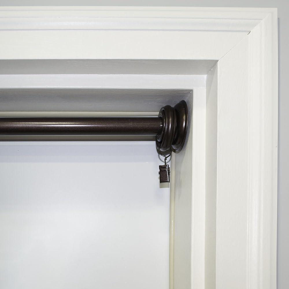 Lumino Tension Rod Set, 3/4” Diameter, (with Multiple Color Options), Curtain Rod, Drapery Rod, Decorative Rod, Decor, Dark Oil Rubbed Bronze, 40-72“ Width