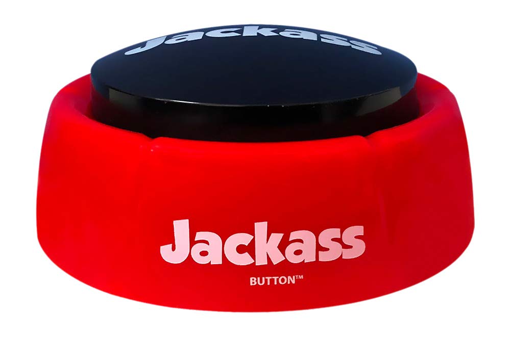 Talkie Toys Products Sprechender Jackass-Knopf mit witzigen Jackass-Sprüchen – lustiges Geschenk für Erwachsene und Teenager aller Geschlechter