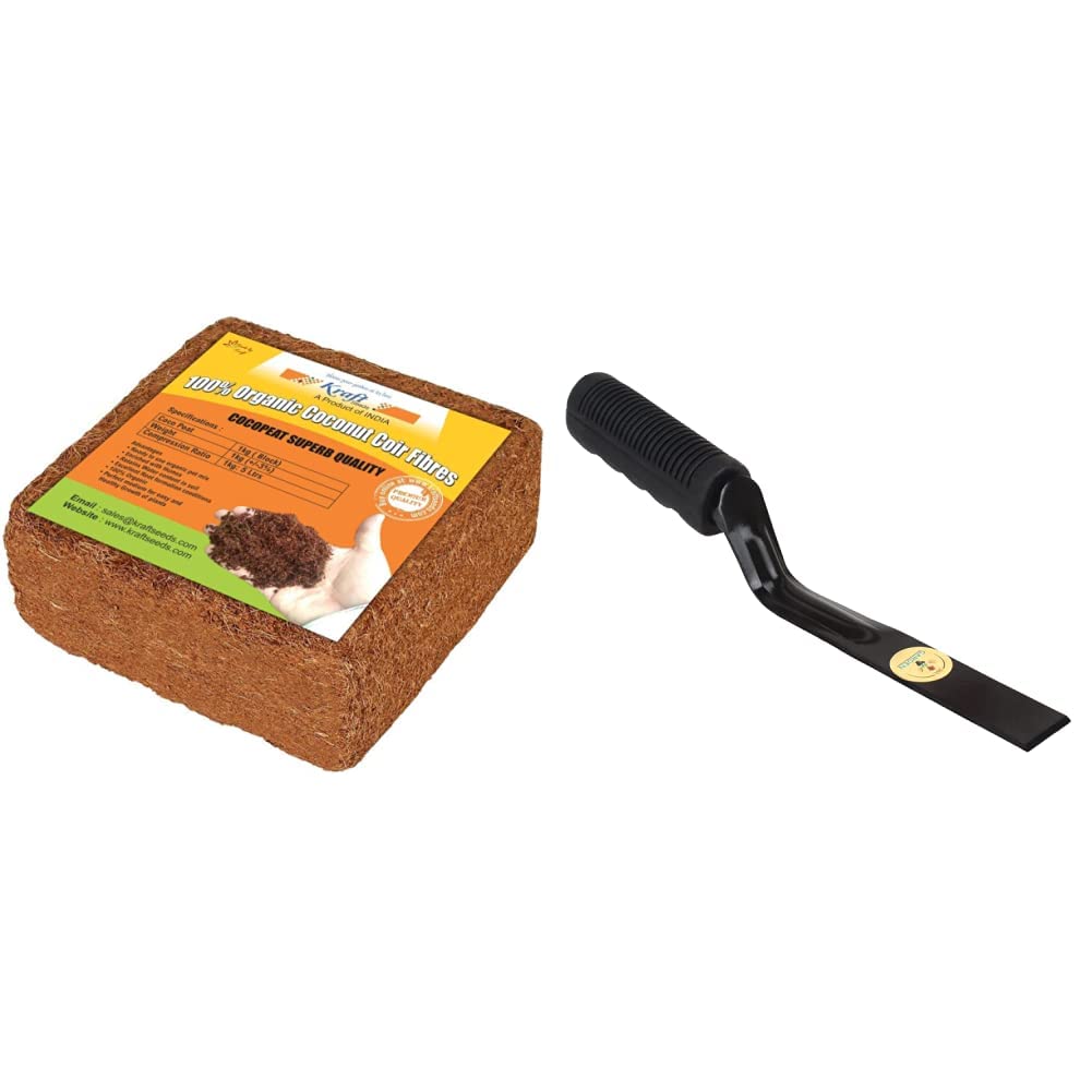 Kraft Seeds Agropeat/Cocopeat (1 KG) & Khurpi/Khurpa (1"-Width) Combo
