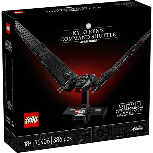 Image of LEGO Star Wars Kylo Ren's Command Shuttle, Buildable Starship Model Kit 75406 Building Blocks for 18+ Gift