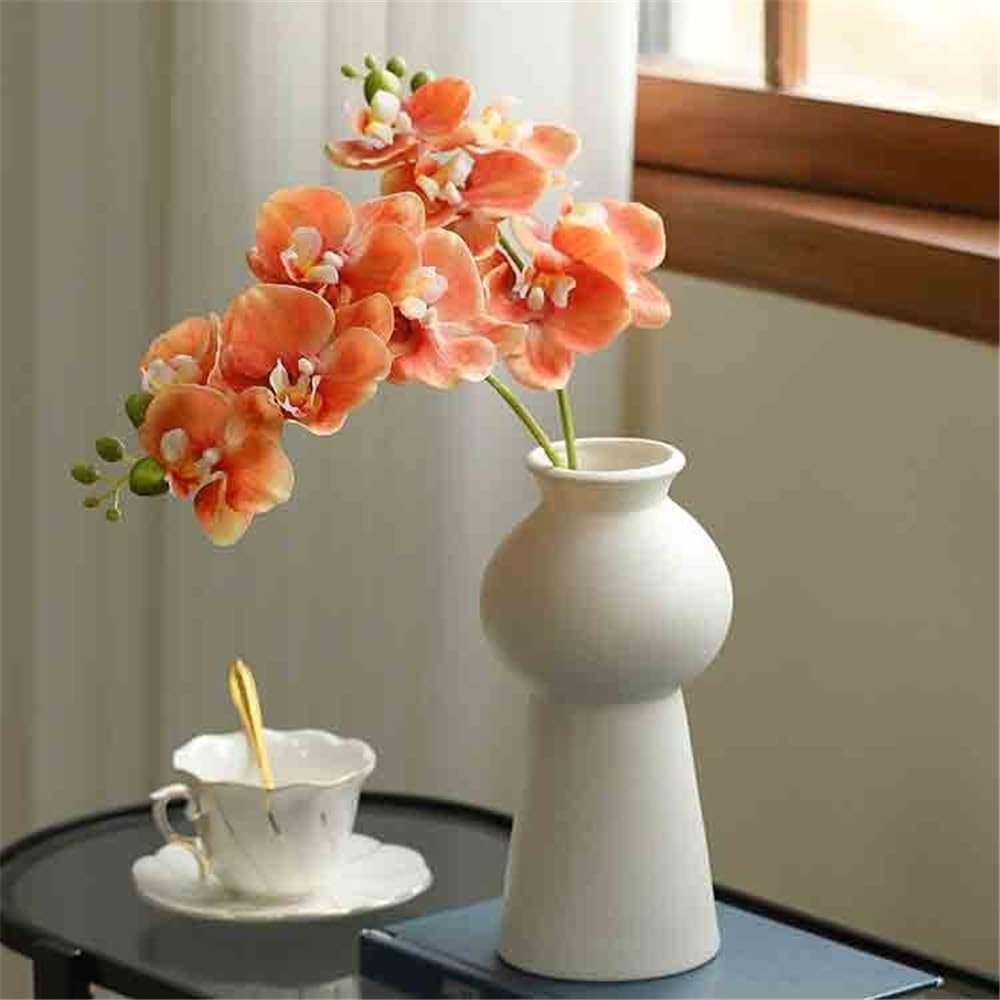 Fleurs artificielles Fleurs artificielles Phalaenopsis à Branches Multiples, Fausses Fleurs Une Seule Branche, Arrangement Floral de Salon, Ornements Bureau