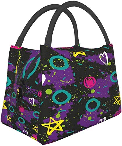 Bolsas de almuerzo para mujeres, hombres, colorido, tribal, azteca, aislado, para preparar comidas, lonchera para niños, niñas, adultos, señoras, refrigerador térmico, bolsa de asas para el almuerzo,