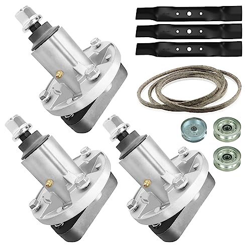 48 Inch Deck Rebuild Kit Replace for John Deere L120 L130 with 3 Spindles GY20050 GY20785 3 Blades GX20250 GY20568 1 Idler GY22082 GY20629 2 Idlers GY20067 GY22172 1 Belt GX20305 GY20571 with 139