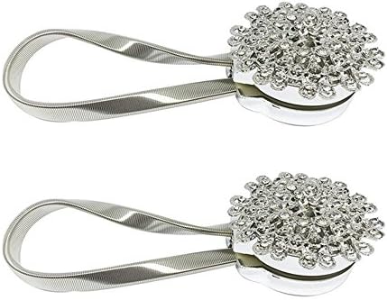 TSACTE Curtain Clips Curtain Attraction Appliance Buckle Magnetic Creative Diamond Curtain Bind Retro Style