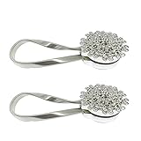 TSACTE Curtain Clips Curtain Attraction Appliance Buckle Magnetic Creative Diamond Curtain Bind Retr
