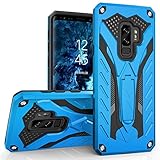 Zizo STATIC Series Samsung Galaxy S9 Plus Case - Impact Resistant with Built In Kickstand (Blue & Black)