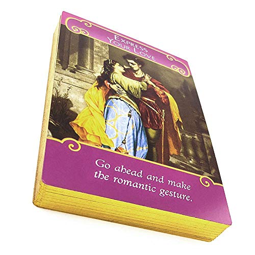 Romance Angels Tarot Oracle Cards Deck| 44 Romance Angel Oracle Cards By Doreen Virtue Rare Out Of Print, New Smaller Gold-plated Series , Clarity About Soul-mate Relationships, Healing From The Past