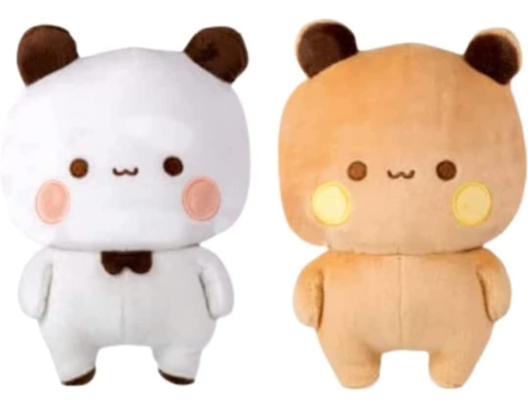 CUTEPIRATe Bear and Panda Plush Teddy Packet Bear and Panda Couples Toy | Toy Combo for Boyfriend and Girlfriend Bubu Dudu Teddy Bears(25cm Each) for Kids Appearance May Vary.