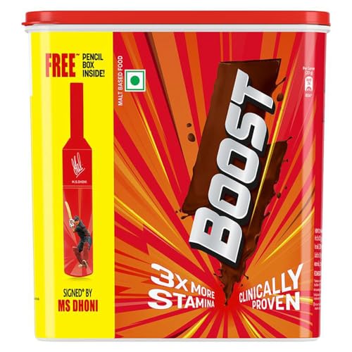Image of Boost Nutrition Drink Container 1 kg (500 g x 2) with free sipper signed by MS Dhoni