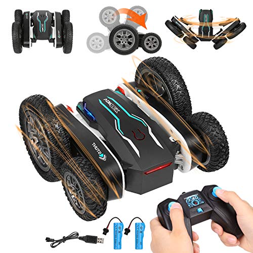 Preisvergleich Produktbild Ferngesteuertes Auto,Wiederaufladbar RC Stunt Auto Rennauto Kindergeschenk, High Speed Spielzeugaut mit 360° Rotation und Flip,2,4Ghz RC 4WD Fernsteuerung Autofür Kinder Jungen Mädchen Erwachsene
