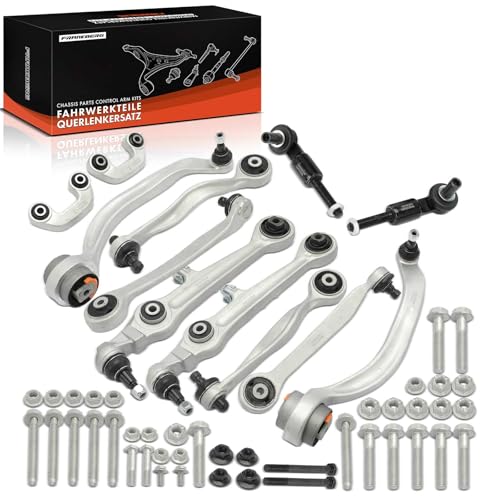Frankberg 14-Teilig Querlenker Satz Kompatibel mit A6 4B2 C5 1.8L-4.2L 1997-2005 A6 Avant 4B5 1.8L-4.2L 1997-2005 P.a.s.s.a.t 3B3 1.6L-2.8L 2000-2005 Replace# 4B0407151C