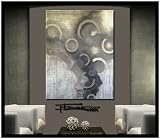 HUGE! Modern Abstract Canvas Painting 48 x 36 x 1.5, Limited Edition, Hand Embellished, Textured Gic