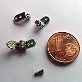 Brillenscharniere Präzisions-Scharniere, 4 mm breit, 2 Paare (4 Stück) Mini-Scharniere, so gut wie kein Spiel, Nietscharniere, Schraubscharniere