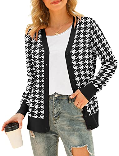 Image of VIISHOW Women Long Sleeve Button Down V Neck Lightweight Basic Knit Sweater Cardigan