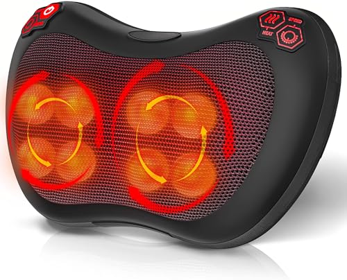 CASANOVA® - Cojin Masajeador Cervical De Cuello Y Espalda Masajes Cervicales Electrico Dolor Lumbar Relajante Almohada Manual Neck Massager Masaje Shiatsu Cojines Eléctricos Musculares Ultrasonidos